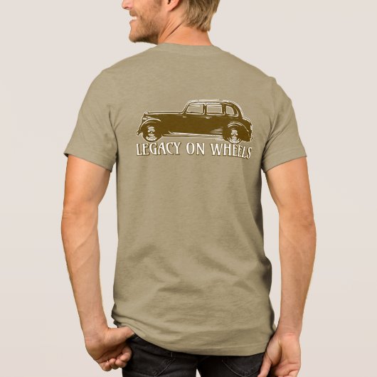 T-shirt met vintage klassieke auto (Achterkant)