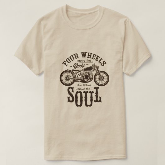 T-shirt met vintage motorquote (Design voorkant)