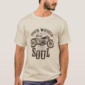 T-shirt met vintage motorquote (Voorkant)