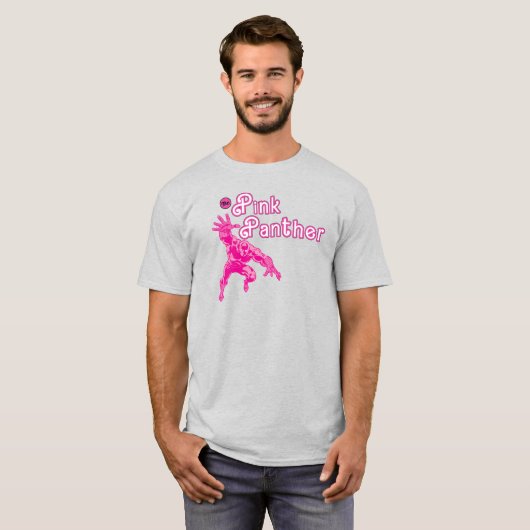 T-shirt met vintage roze karakter (Voorkant volledig)