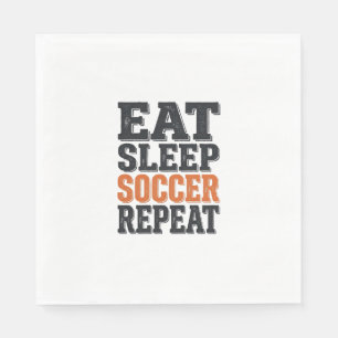 T-shirt met vintage typografie 'Eet Slaap Voetbal Servet