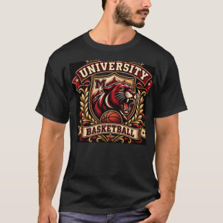 T-shirt met vintage universiteitsbasketbal tijger