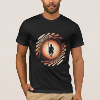 T-shirt met vintage zonsondergang