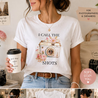 T-shirt met vintagecamera-esthetiek voor liefhebbe