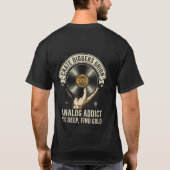 T-shirt met vinylplaat van Analog Addict (Achterkant)