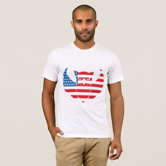 T-shirt met vlag (Voorkant volledig)
