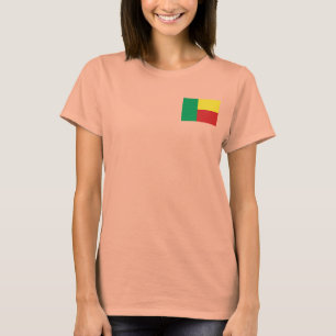T-shirt met vlag en kaart van Benin