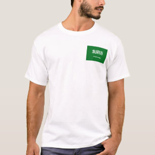 T-shirt met vlag en kaart van Saoedi-Arabië