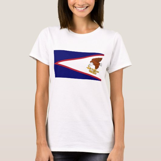 T-Shirt met vlag van Amerikaans Samoa (Voorkant)