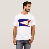 T Shirt met Vlag van Amerikaans-Samoa USA (Voorkant volledig)