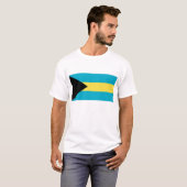 T Shirt met vlag van Bahama's (Voorkant volledig)