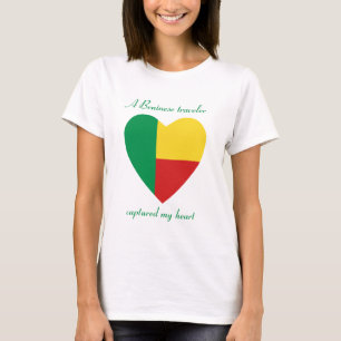 T-shirt met vlag van Benin en hartje