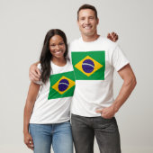 T Shirt met vlag van Brazilië (Unisex)