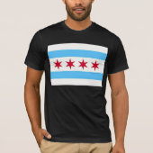T Shirt met vlag van Chicago, VS (Voorkant)