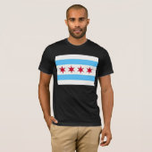 T Shirt met vlag van Chicago, VS (Voorkant volledig)