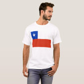 T Shirt met vlag van Chili (Voorkant volledig)