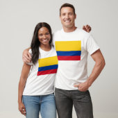 T-Shirt met vlag van Colombia (Unisex)