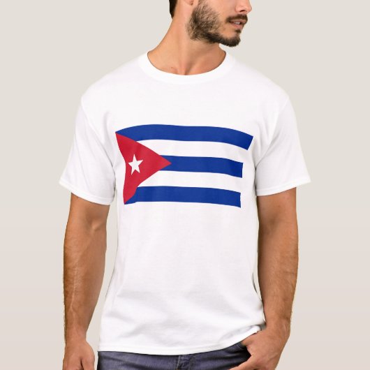 T Shirt met vlag van Cuba (Voorkant)