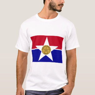 T Shirt met vlag van Dallas, Texas, Verenigde Stat