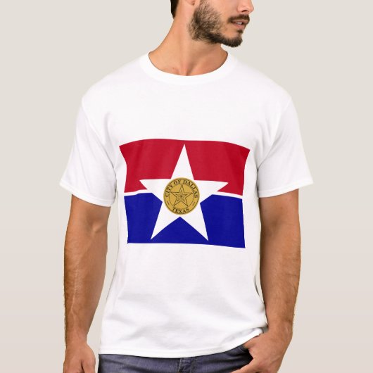T Shirt met vlag van Dallas, Texas, Verenigde Stat (Voorkant)