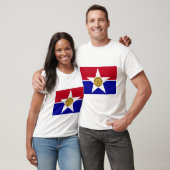 T Shirt met vlag van Dallas, Texas, Verenigde Stat (Unisex)