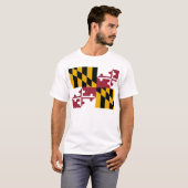 T Shirt met vlag van de deelstaat Maryland (VS) (Voorkant volledig)