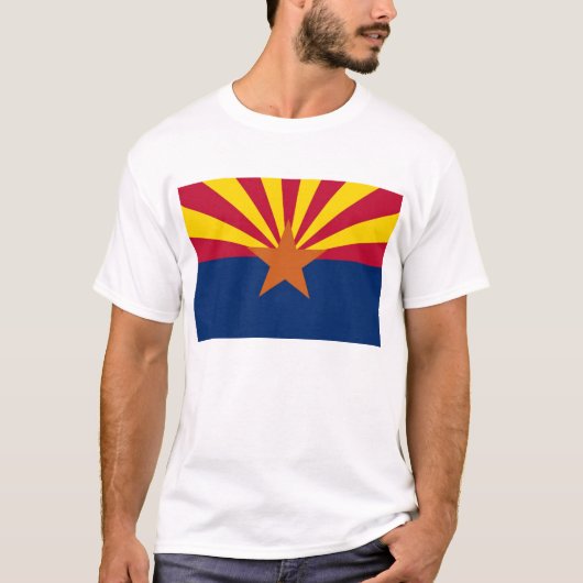 T Shirt met vlag van de staat Arizona Verenigde St (Voorkant)