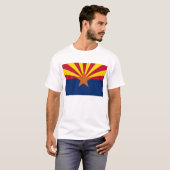 T Shirt met vlag van de staat Arizona Verenigde St (Voorkant volledig)