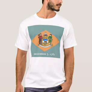 T-Shirt met vlag van de staat Delaware, VS
