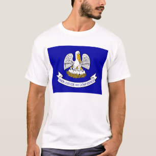 T Shirt met vlag van de staat Louisiana Verenigde 