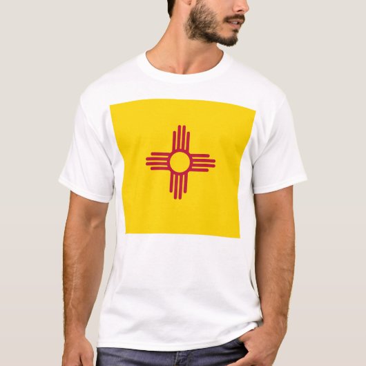 T Shirt met vlag van de staat New Mexico VS (Voorkant)