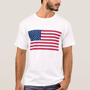 T Shirt met Vlag van de Verenigde Staten