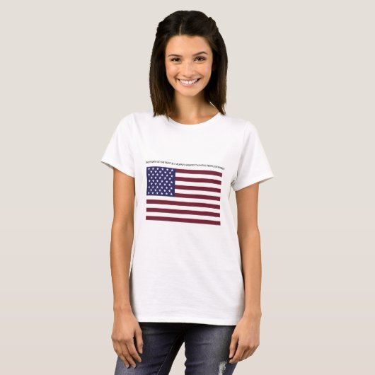 T-shirt met vlag van de Verenigde Staten van Ameri (Voorkant volledig)
