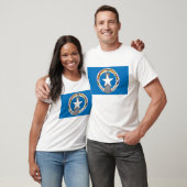 T Shirt met vlag van de Verenigde Staten van Noord (Unisex)