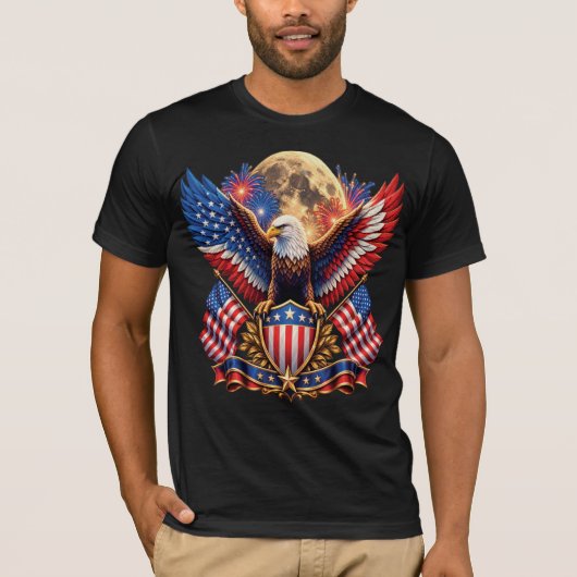 T-shirt met vlag van de VS (Voorkant)