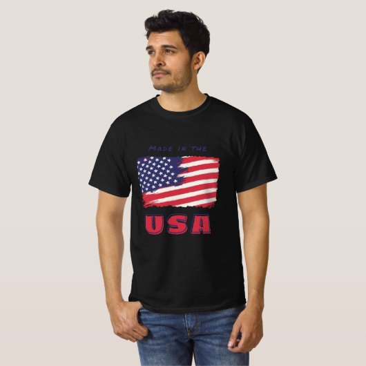 T-shirt met vlag van de VS (Voorkant volledig)