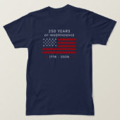 T-shirt met vlag van de VS '250 jaar onafhankelijk (Design achterkant)