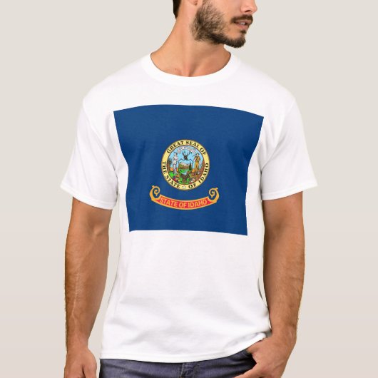 T Shirt met vlag van de VS van Idaho (Voorkant)