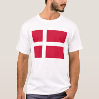 T Shirt met vlag van Denemarken