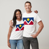 T Shirt met vlag van Denver, Colorado State, Veren (Unisex)