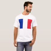 T Shirt met vlag van Frankrijk (Voorkant volledig)
