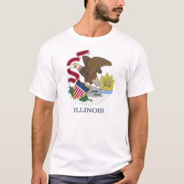 T Shirt met vlag van Illinois State USA