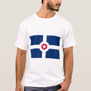 T Shirt met vlag van Indianapolis, Verenigde State