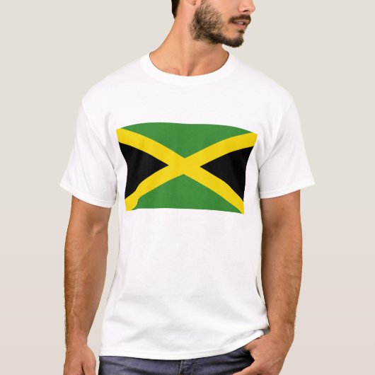 T Shirt met vlag van Jamaica (Voorkant)