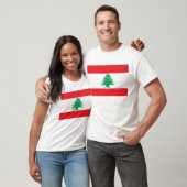 T Shirt met vlag van Libanon (Unisex)