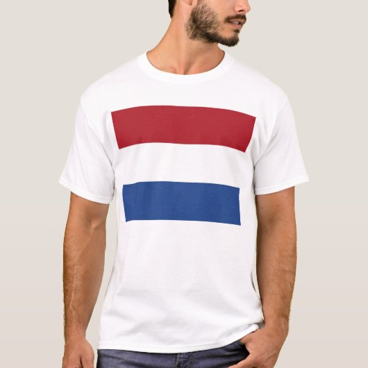 T Shirt met vlag van Nederland (Voorkant)
