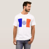 T Shirt met vlag van New York City USA (Voorkant volledig)