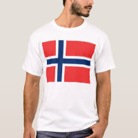 T Shirt met vlag van Noorwegen