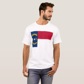 T Shirt met vlag van North Carolina State USA (Voorkant volledig)