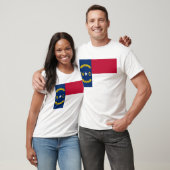 T Shirt met vlag van North Carolina State USA (Unisex)